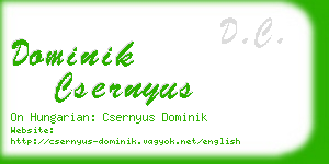 dominik csernyus business card